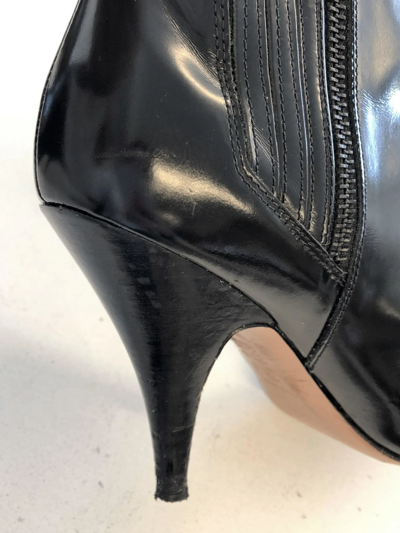 3.1 Phillip Lim Ankle Boots Delia Black Glossy Leather Size 37 Chelsea Booties