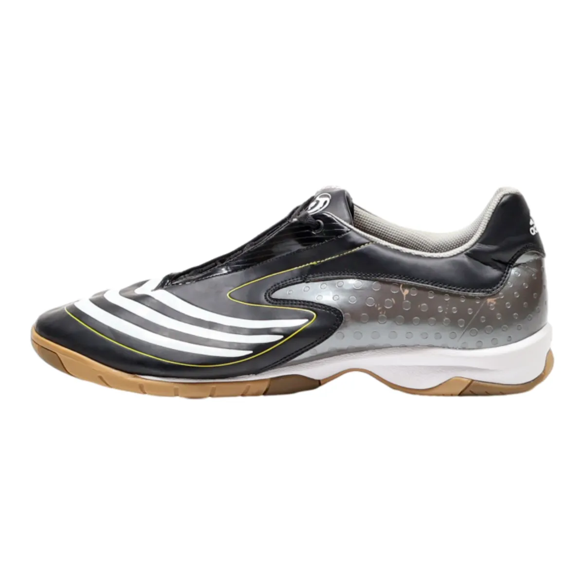 ADIDAS F10 Low Top Trainers Black Leather Mens UK 10.5