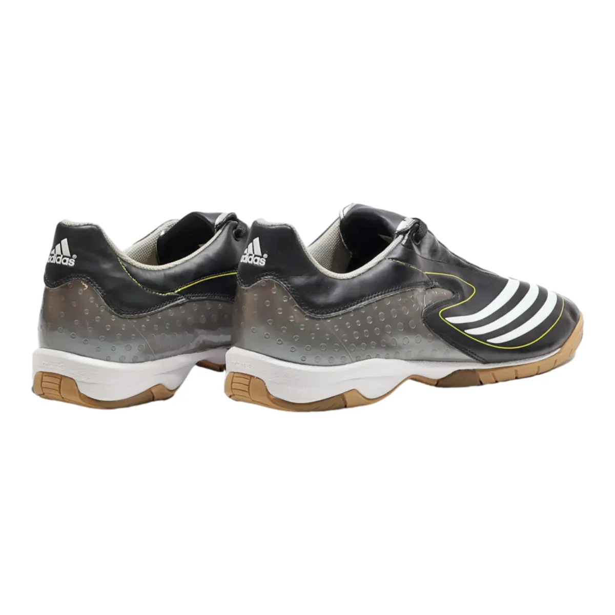 ADIDAS F10 Low Top Trainers Black Leather Mens UK 10.5