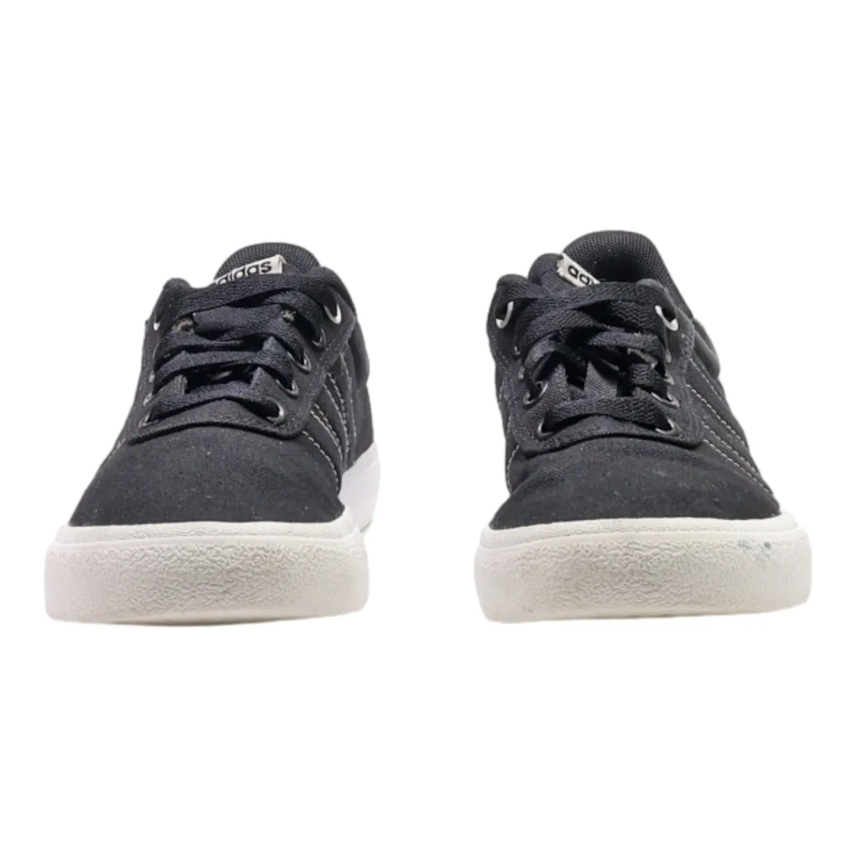 ADIDAS Low Top Trainers Black Canvas Womens UK 4
