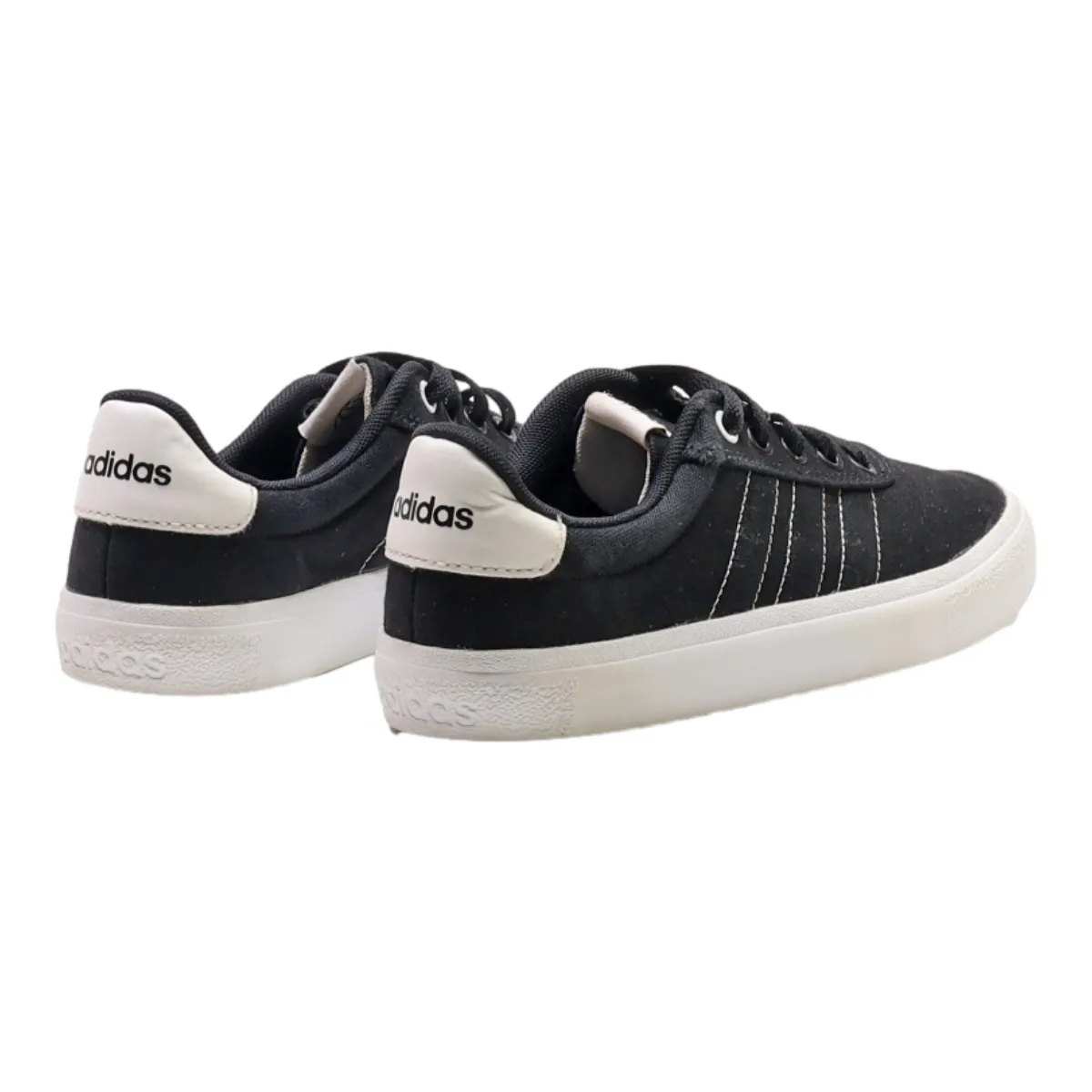 ADIDAS Low Top Trainers Black Canvas Womens UK 4