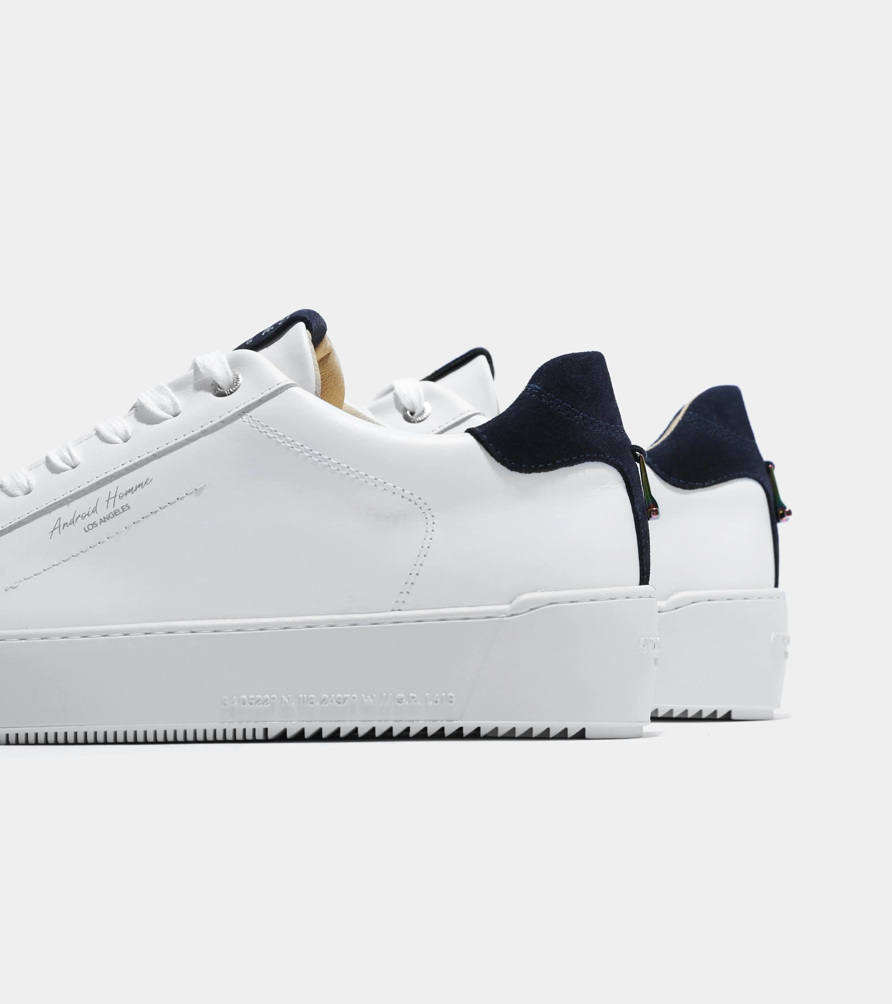 Android Homme Zuma White Navy Leather Hardware AHP224-26