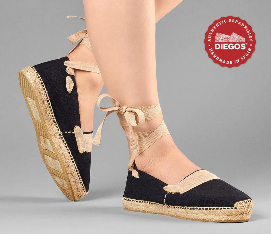 Black basque espadrilles