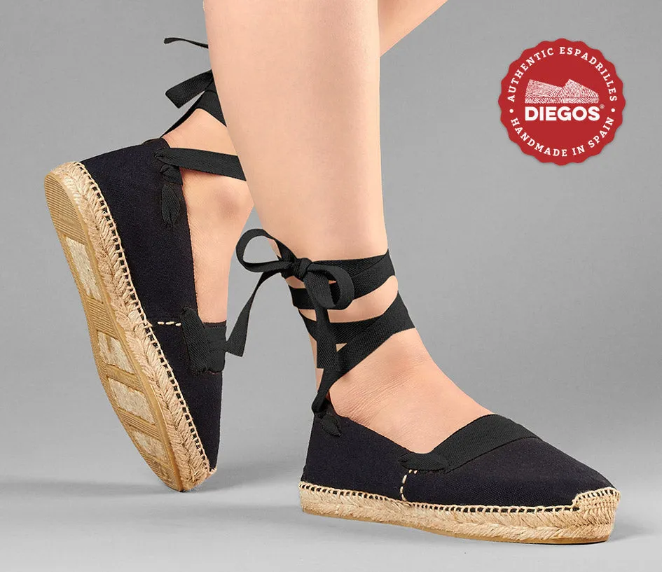 Black basque espadrilles