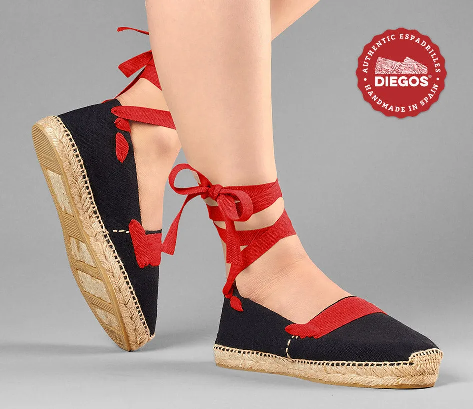 Black basque espadrilles