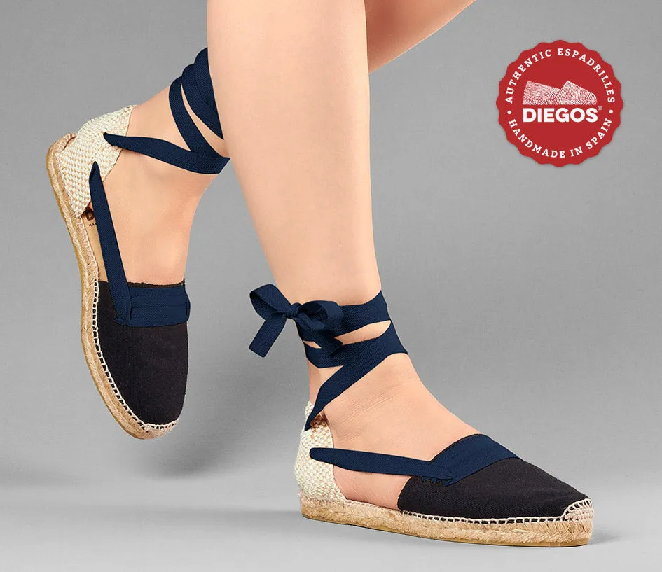 Black flat Lola Basque espadrilles
