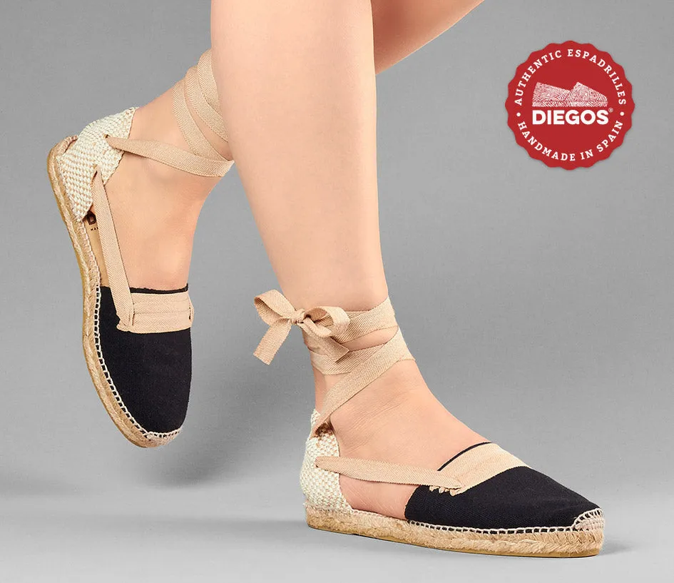 Black flat Lola Basque espadrilles