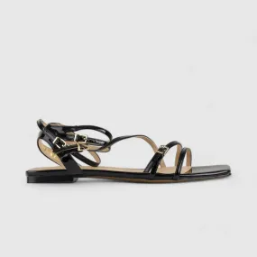 Bulbul Flat Sandal Black Car5004
