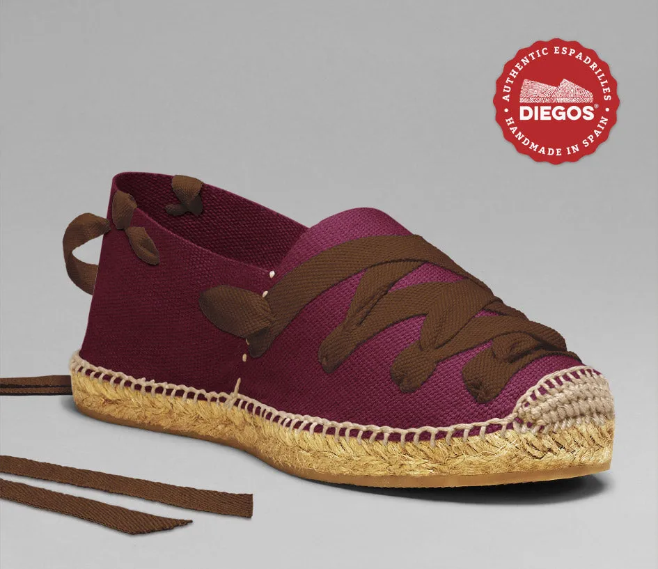 Burgundy pamplona espadrilles