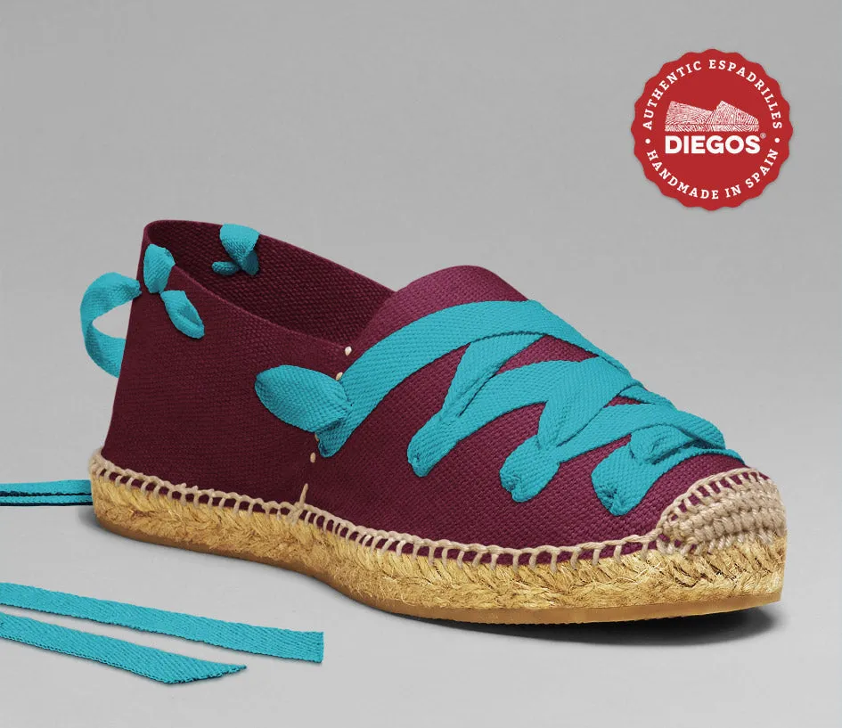 Burgundy pamplona espadrilles