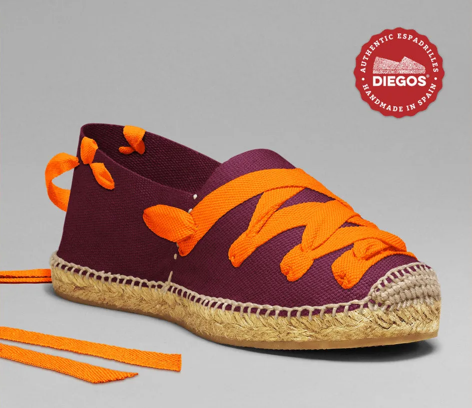 Burgundy pamplona espadrilles