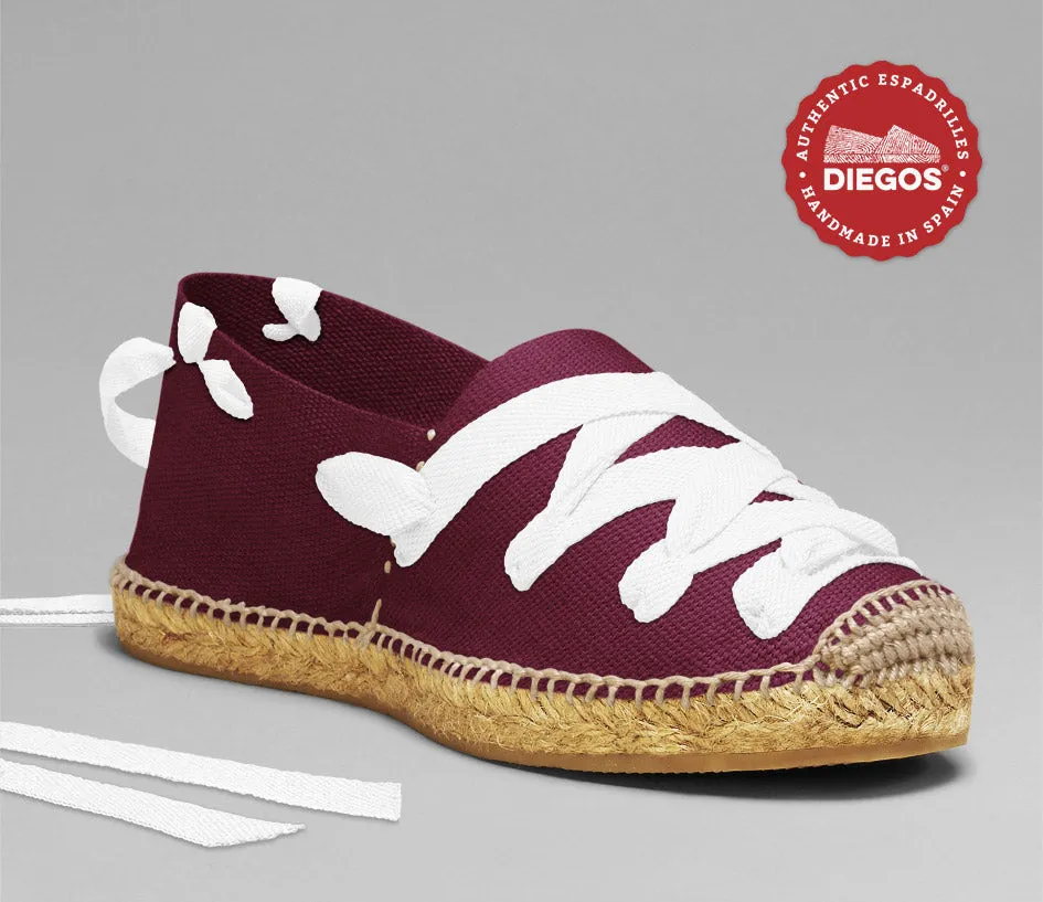 Burgundy pamplona espadrilles