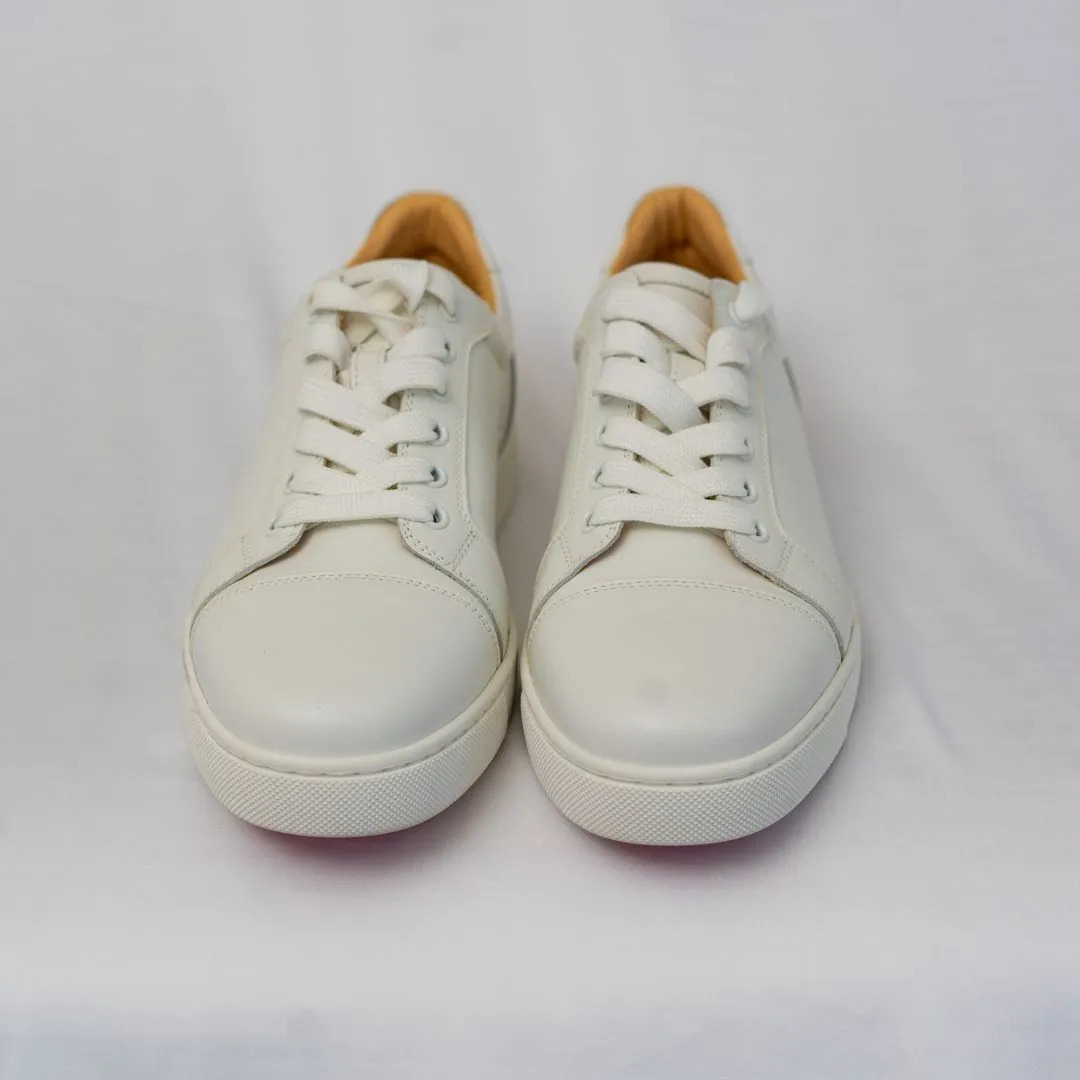 Christian Louboutin White Leather Rantalow Low Top Sneakers, 39
