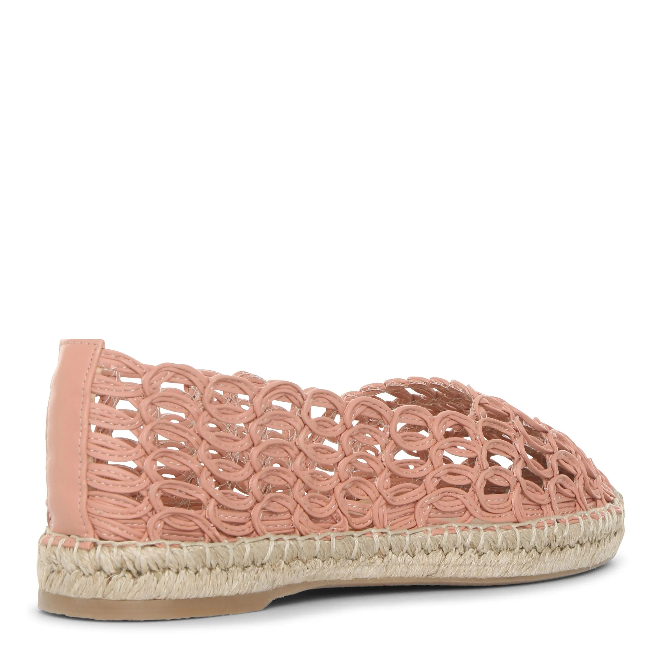 Dusky pink woven nappa espadrilles