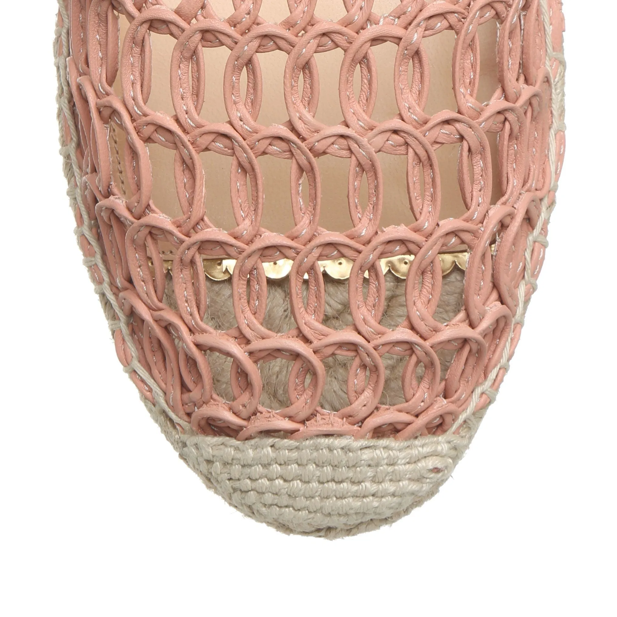 Dusky pink woven nappa espadrilles