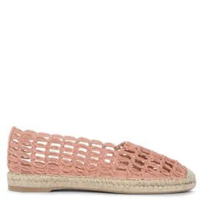 Dusky pink woven nappa espadrilles