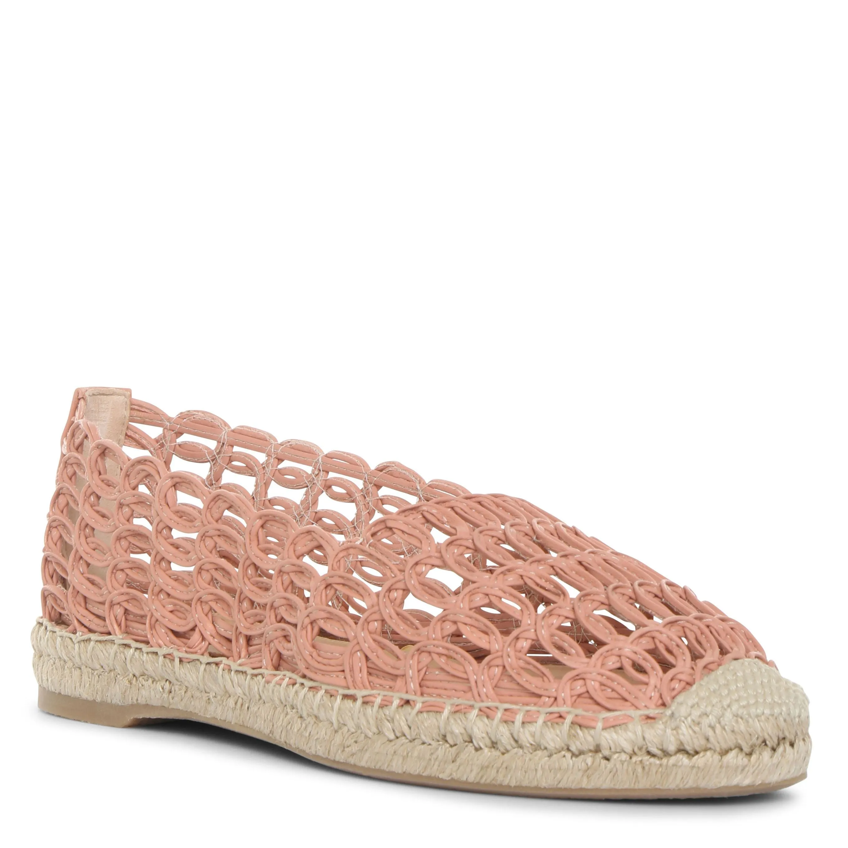 Dusky pink woven nappa espadrilles