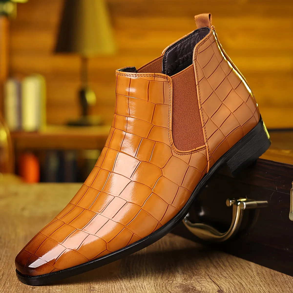 Elsa | Elegant Square-Toe Chelsea Boots