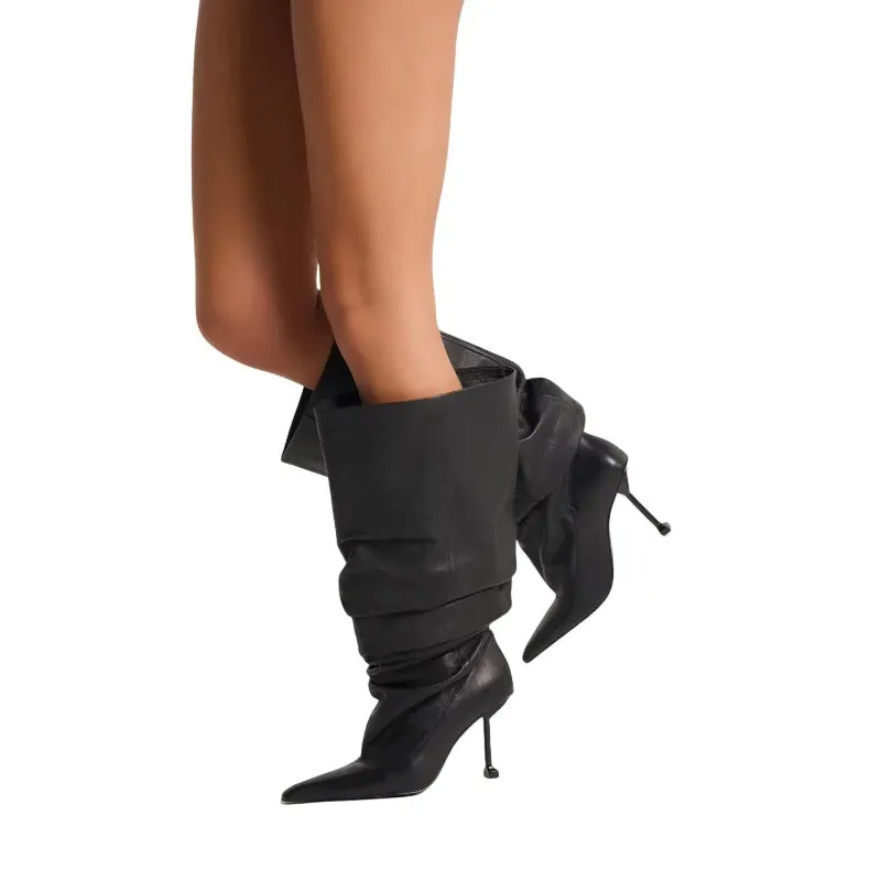 GlossAura High-Heeled Boots