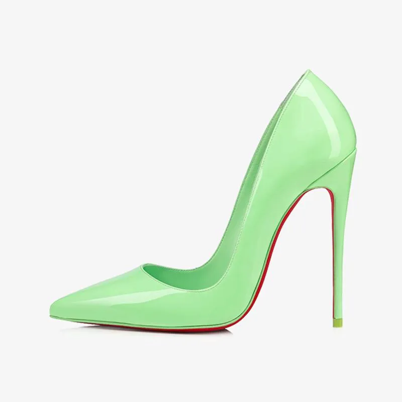 Glossy Green Pointy Pump