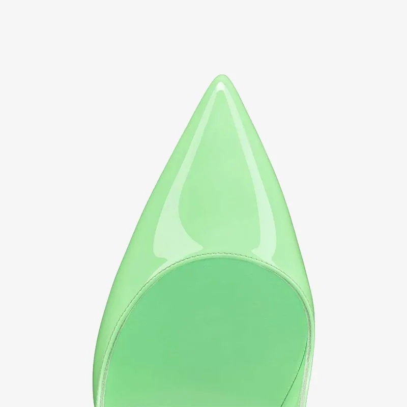 Glossy Green Pointy Pump