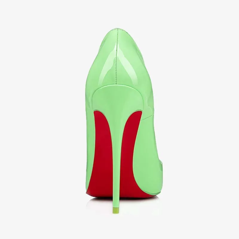 Glossy Green Pointy Pump
