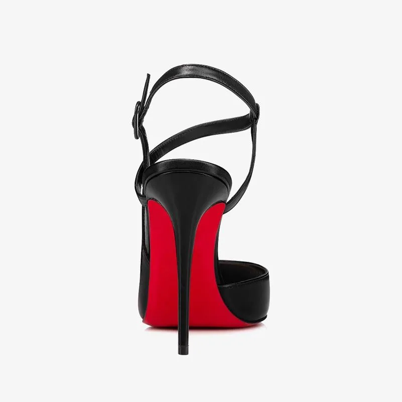 Glossy Leather Stiletto Pumps