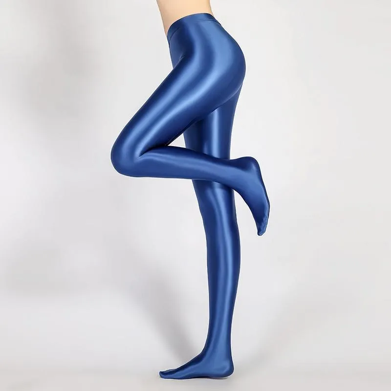 Glossy Opaque Shiny High Waist Sexy Stockings -  High Elastic Skinny Leggings Pencil Pants