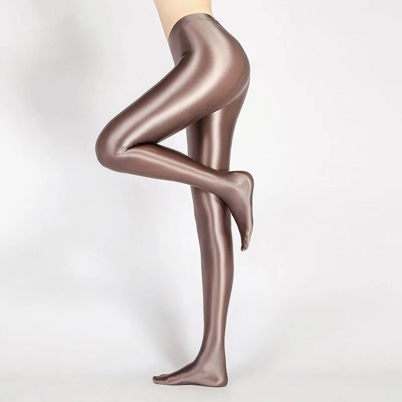 Glossy Opaque Shiny High Waist Sexy Stockings -  High Elastic Skinny Leggings Pencil Pants