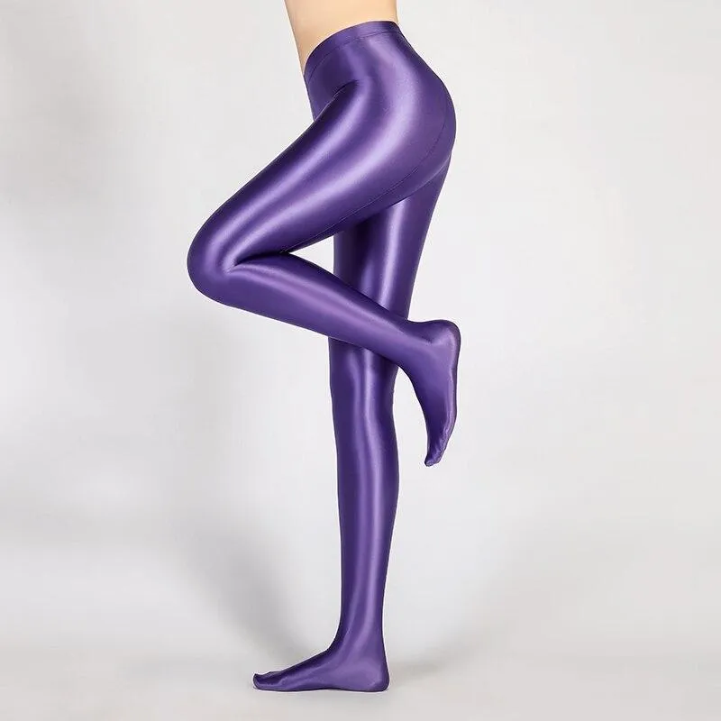 Glossy Opaque Shiny High Waist Sexy Stockings -  High Elastic Skinny Leggings Pencil Pants