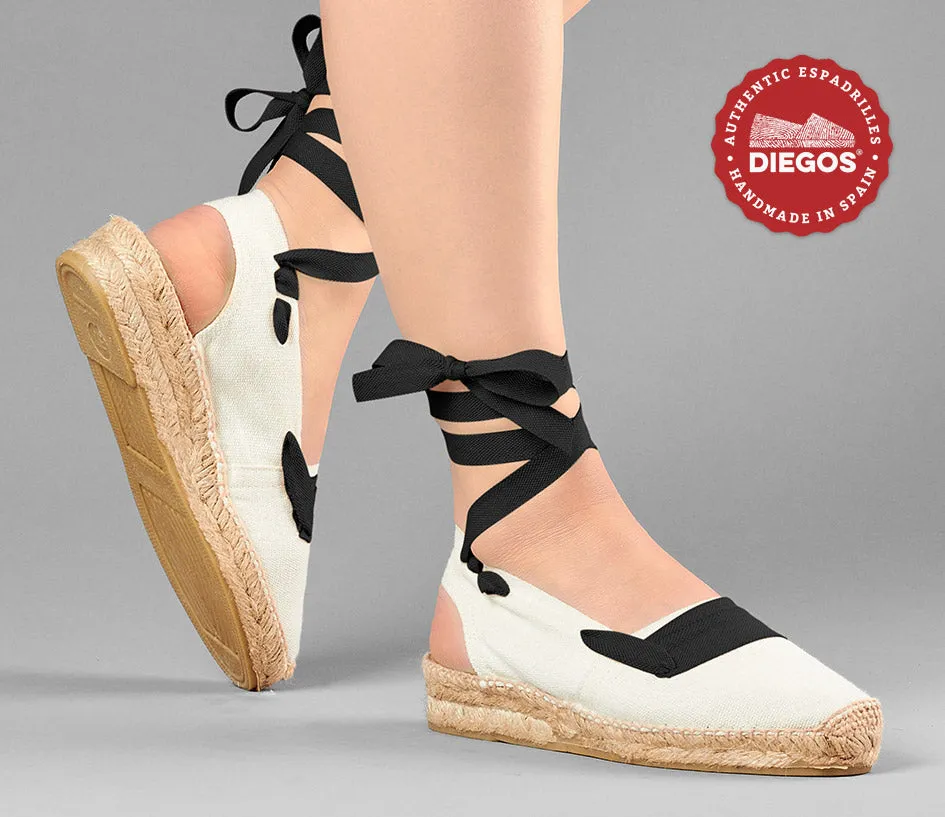 Ivory basque Catalina espadrille
