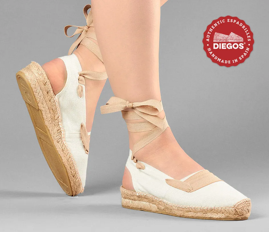 Ivory basque Catalina espadrille
