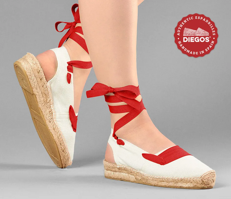 Ivory basque Catalina espadrille