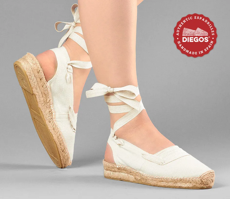 Ivory basque Catalina espadrille