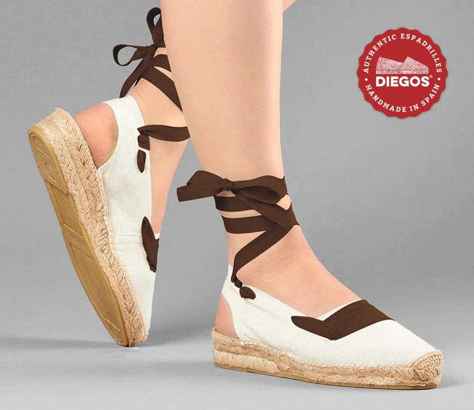Ivory basque Catalina espadrille