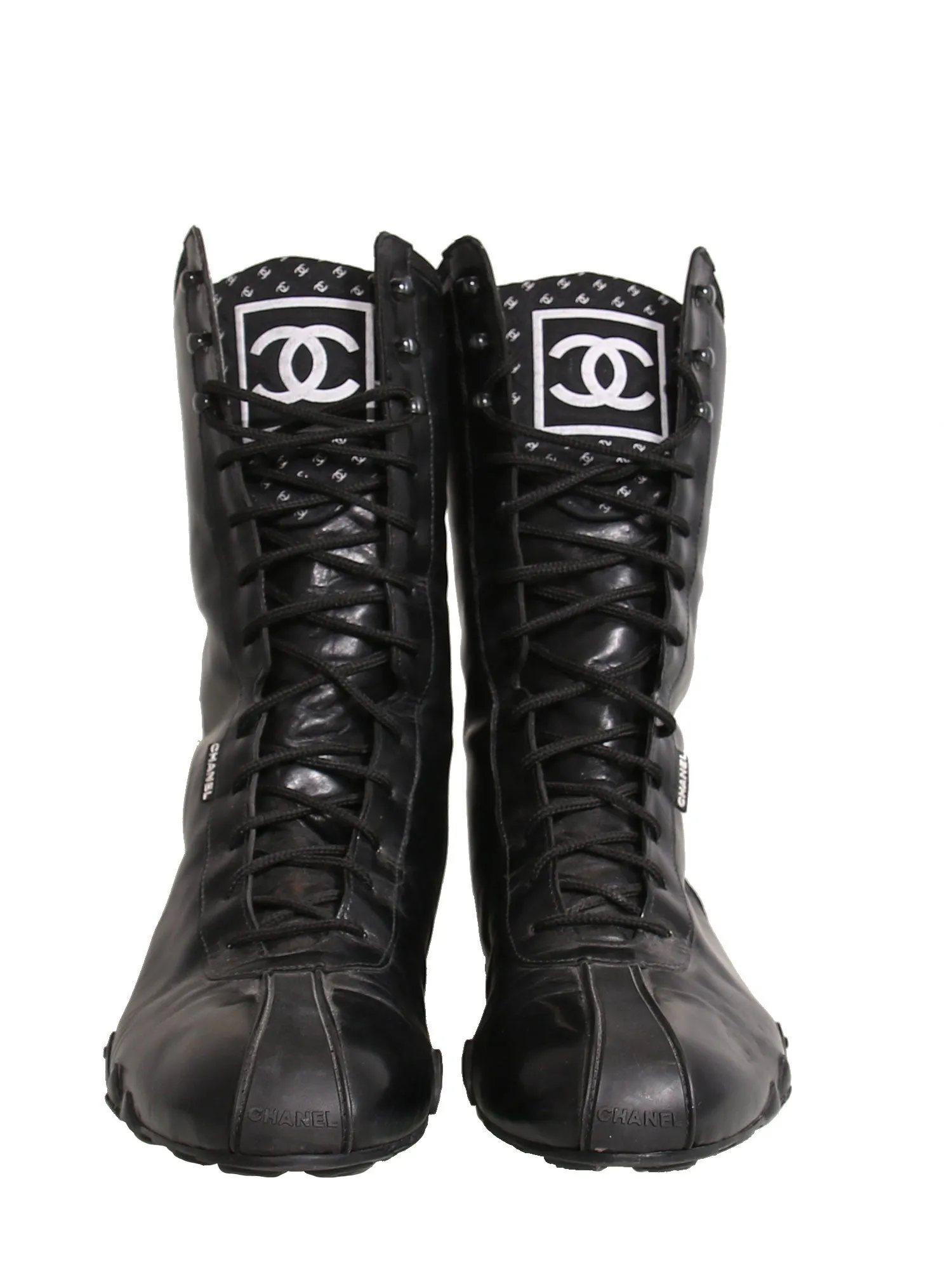 Lace-Up Leather Boots