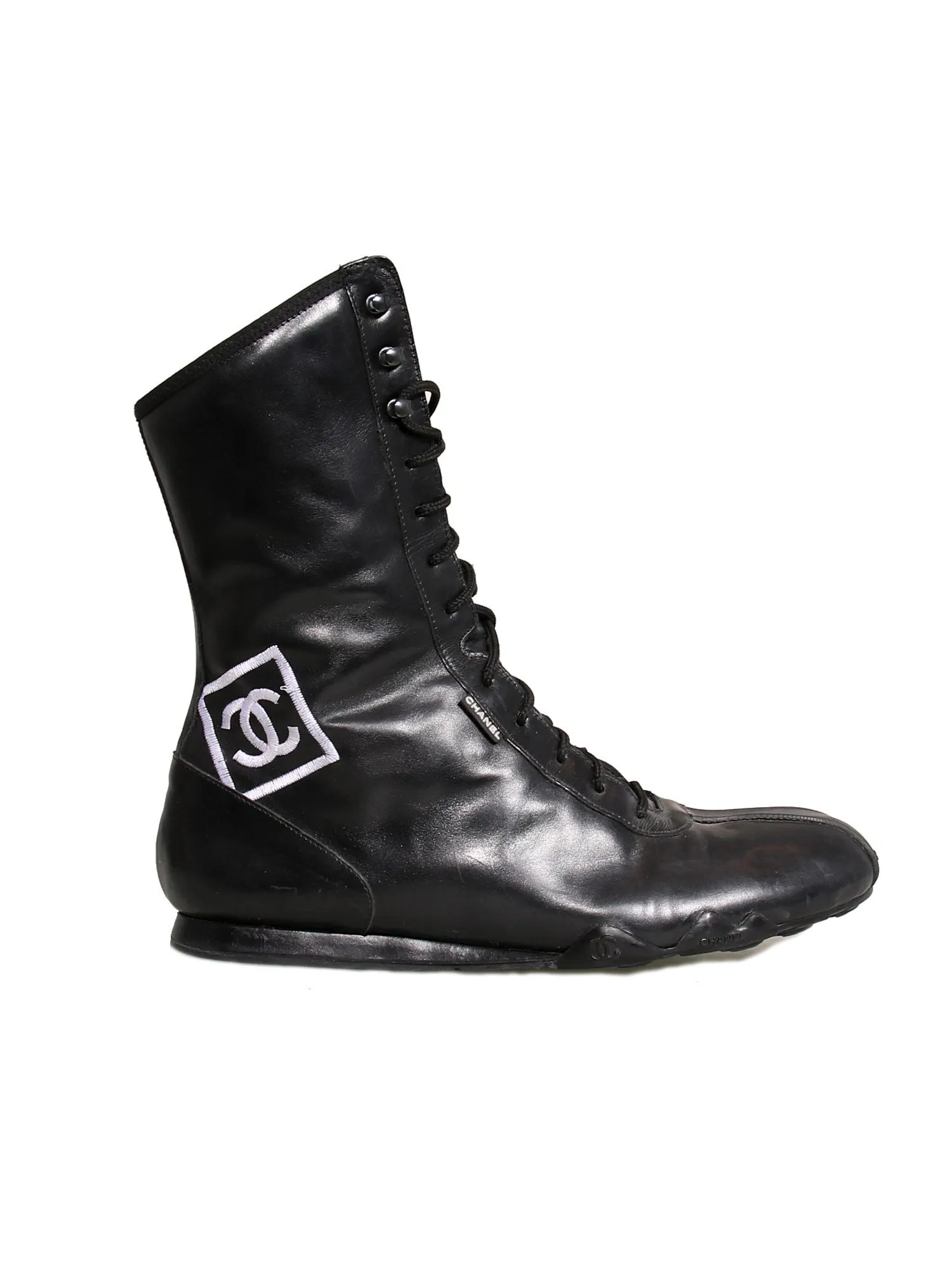 Lace-Up Leather Boots