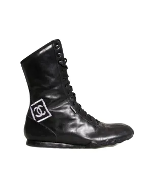 Lace-Up Leather Boots