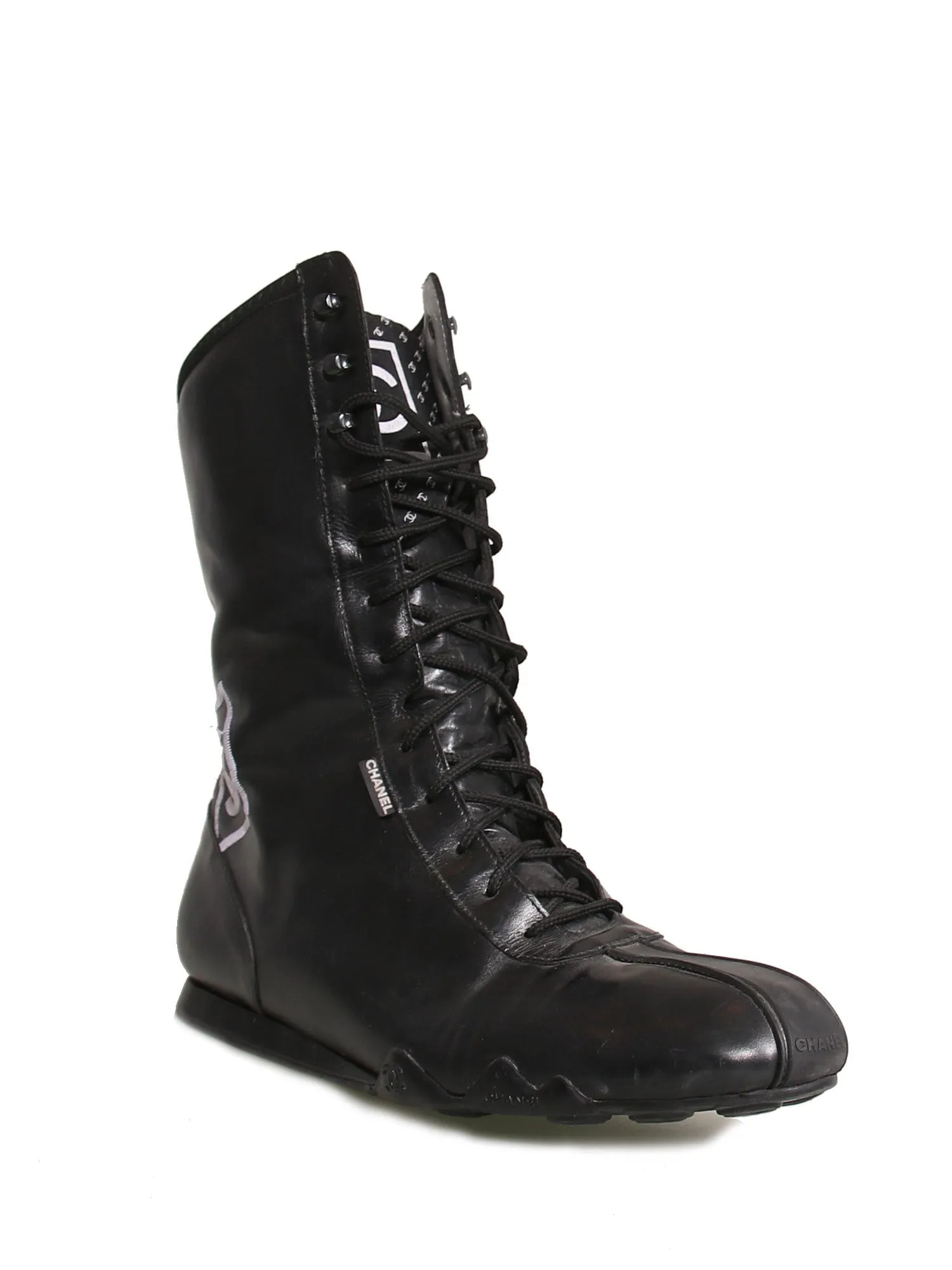 Lace-Up Leather Boots