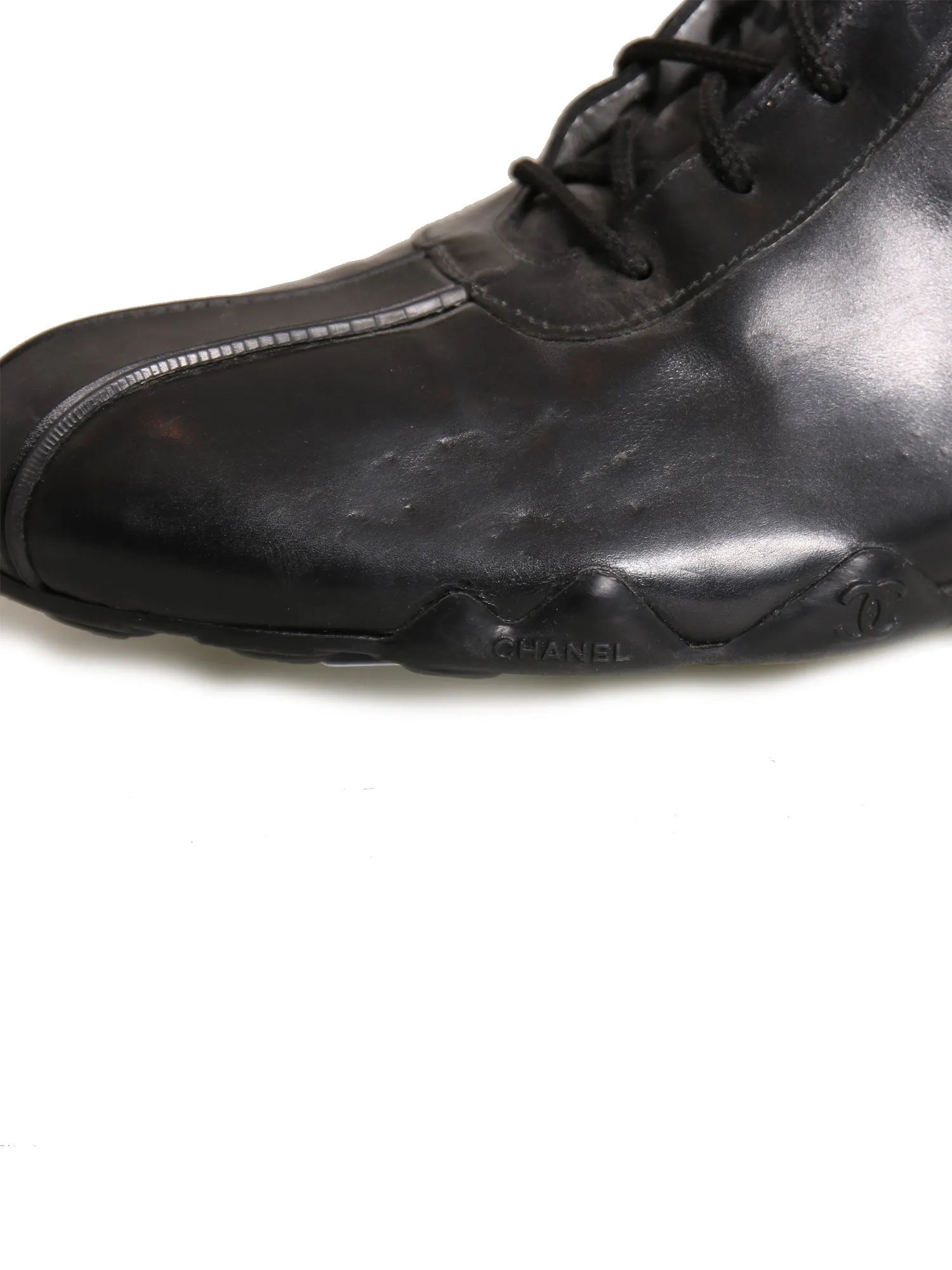 Lace-Up Leather Boots