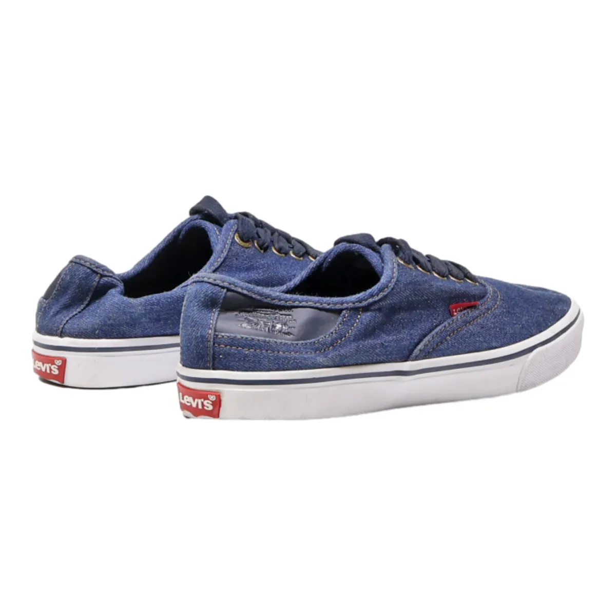 LEVI'S Low Top Trainers Blue Canvas Mens UK 6.5
