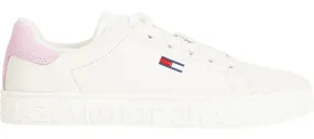LOGO MIDSOLE LEATHER LOW TOP TRAINERS
