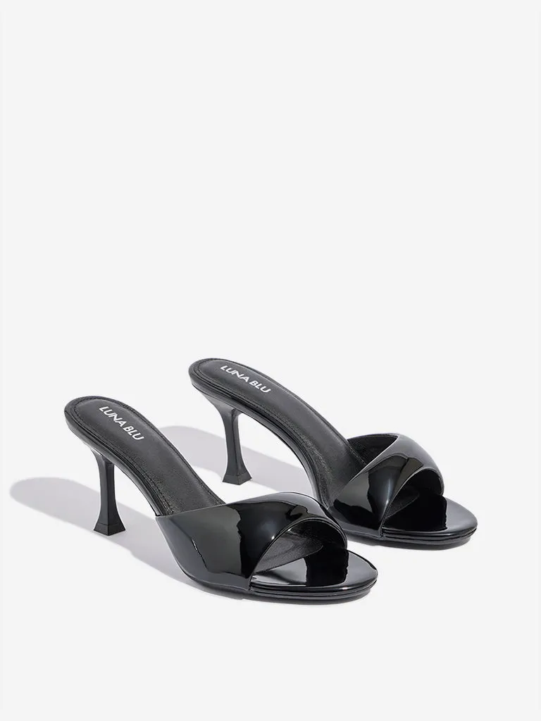 LUNA BLU Black Heel Sandals