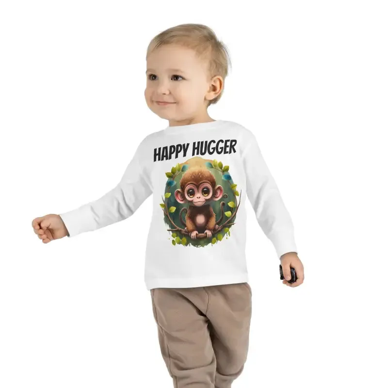 Monkey Cuddles Cozy Toddler Long Sleeve Tee