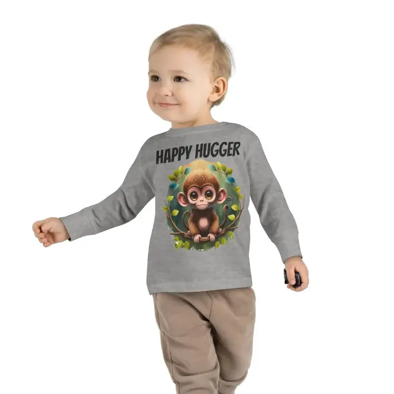Monkey Cuddles Cozy Toddler Long Sleeve Tee