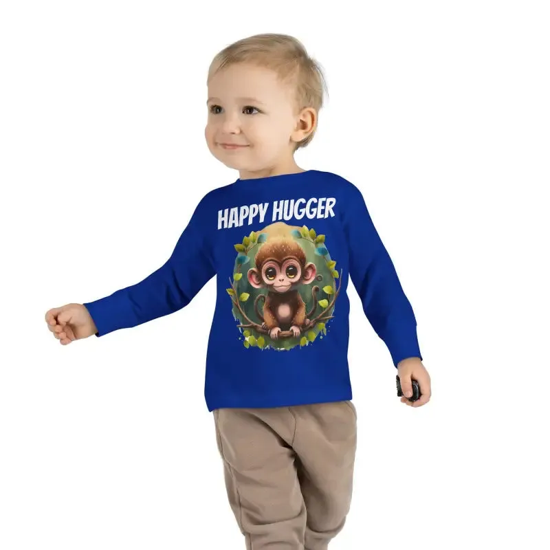 Monkey Cuddles Cozy Toddler Long Sleeve Tee