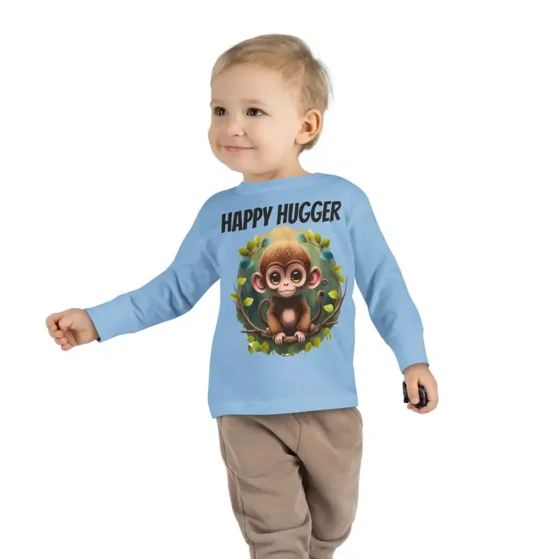 Monkey Cuddles Cozy Toddler Long Sleeve Tee