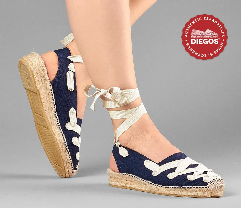 Navy Pamplona Catalina espadrille