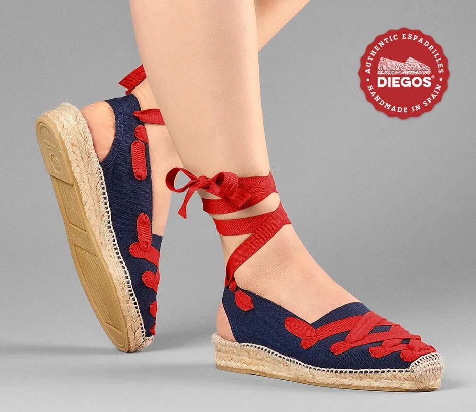 Navy Pamplona Catalina espadrille