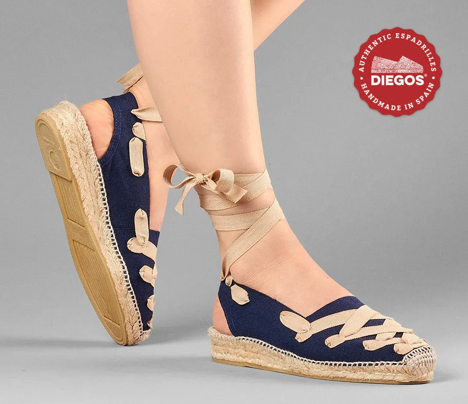 Navy Pamplona Catalina espadrille